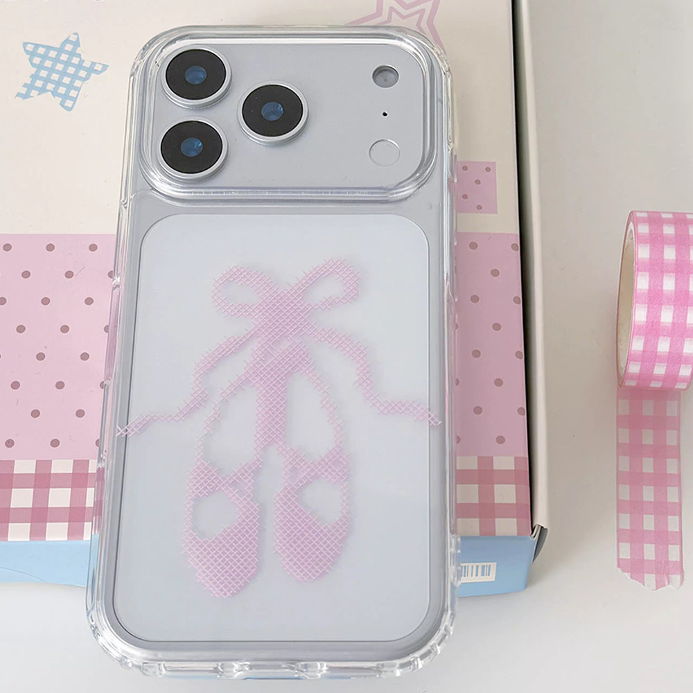 粉色丝带芭蕾舞鞋17手机壳iPhone17promax软15苹果16适用13全包14新款12小众11pro全包防摔xr简约风