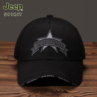 JEEP吉普帽子男士2025新款休闲棒球帽户外运动遮阳鸭舌帽男款潮牌