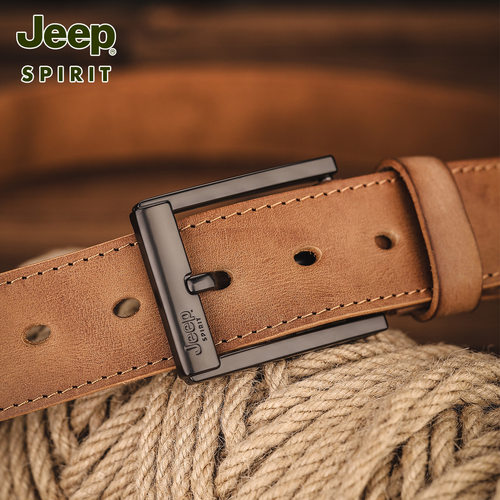 JEEPSPIRIT男头层牛皮休闲皮带