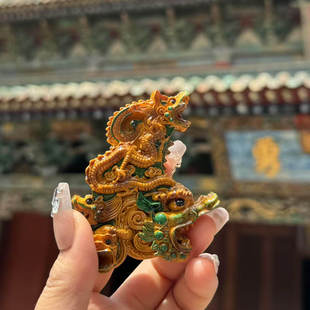 山西古建关帝祖庙冰箱贴解州关帝圣君崇宁殿鸱吻冰箱贴山西礼新