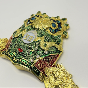 山西蛇年款文创永乐宫朝元图西王母龙凤花钗金冠AR磁吸冰箱新