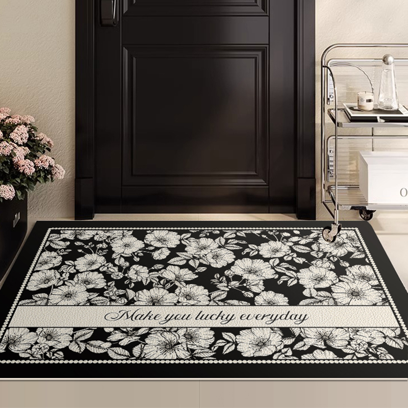 法式地垫入户门垫复古pvc可擦免洗进门脚垫门口家用地毯换鞋垫子