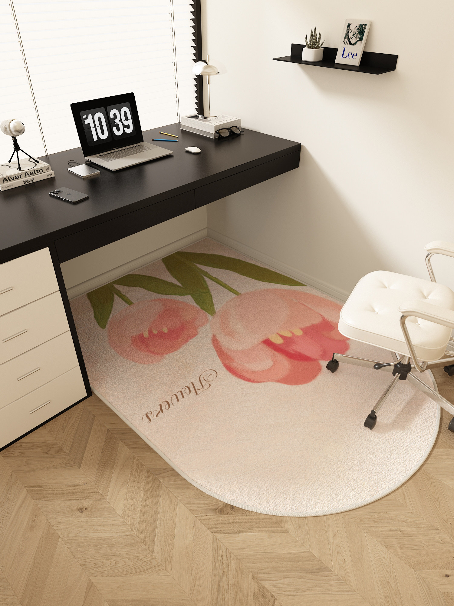 电脑椅子地垫办公桌书房学习桌滑轮转椅地毯卧室防滑隔音脚垫家用