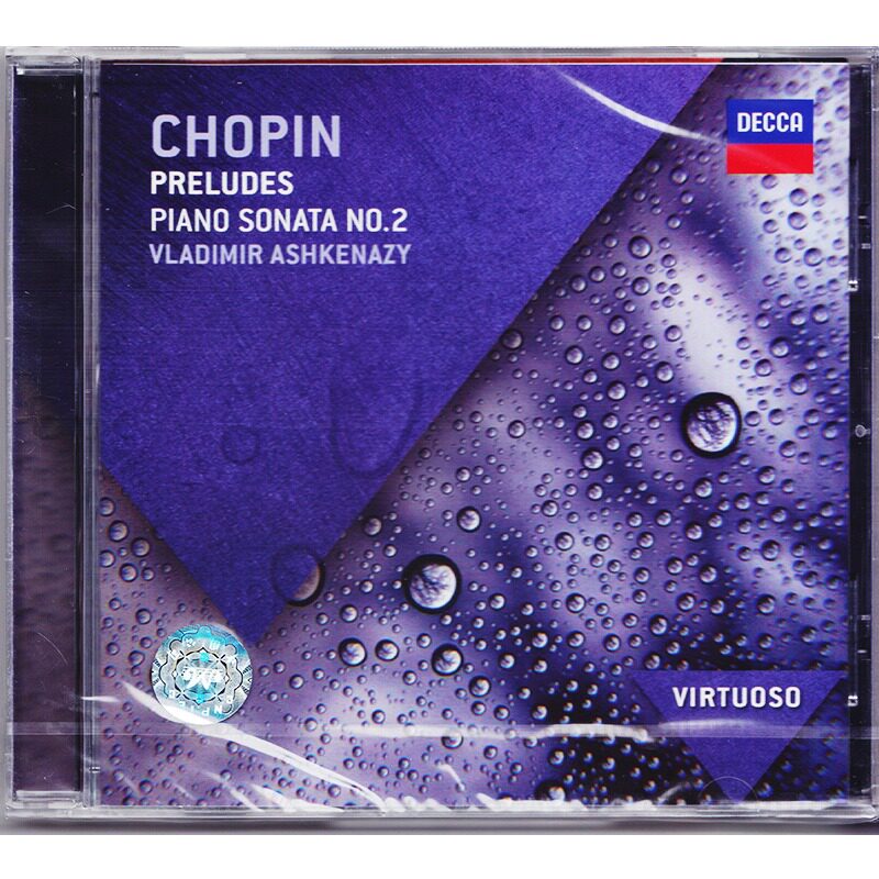 原装进口cd 肖邦:前奏曲& 钢琴奏鸣曲2号 阿什肯纳吉 4784212