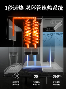 即热式 饮水机桌面净水器家用台式 直饮加热净饮一体机RO反渗透过滤