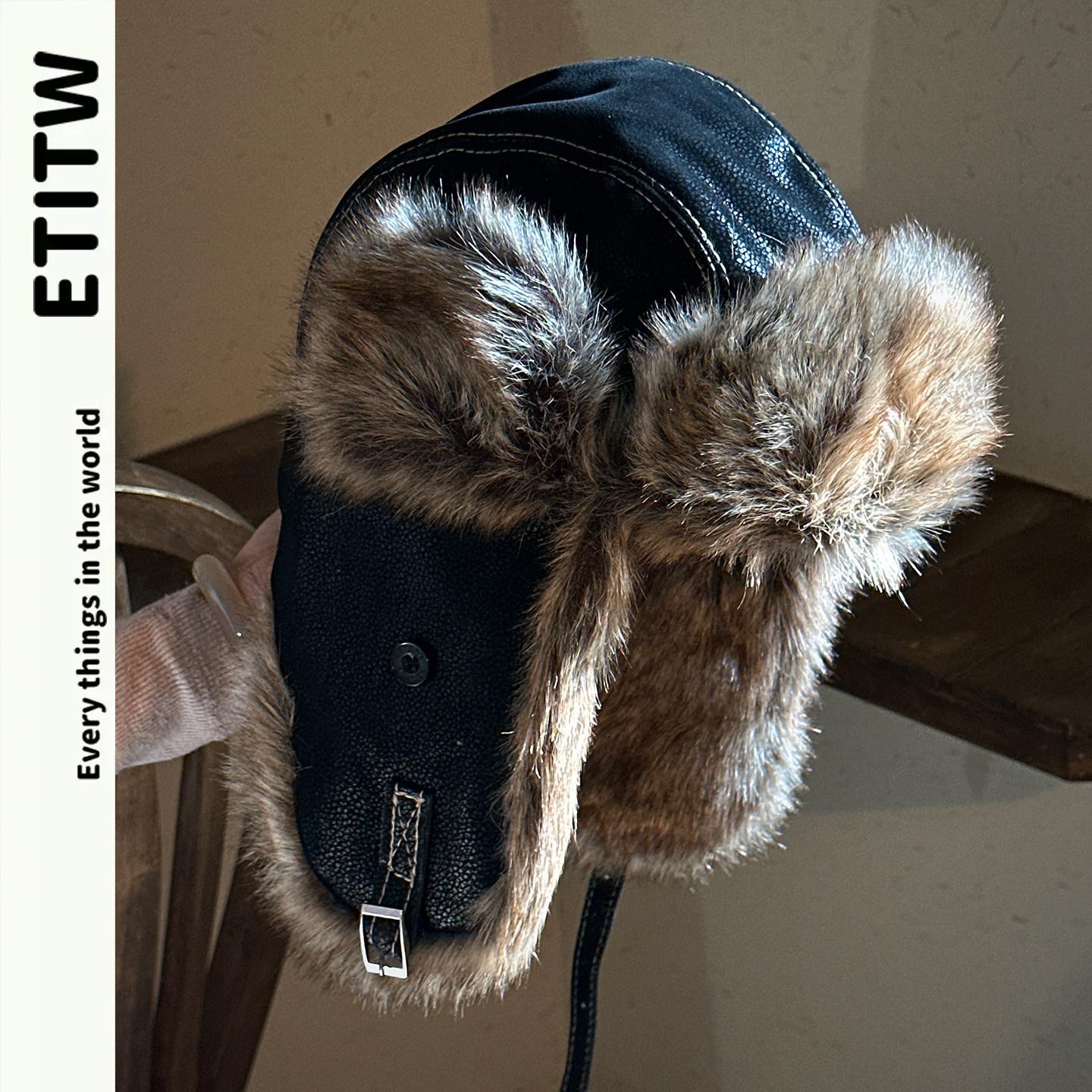 ETITW/冬季毛绒保暖防寒护耳雷锋帽休闲圆顶男女可调节护耳帽,服饰配件/皮带/帽子/围巾,帽子,淘宝优惠券,粉丝福利购,淘宝优惠卷