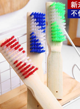 天然竹制鞋刷子家用长柄硬毛多功能清洁刷木柄洗衣刷鞋刷子地板刷
