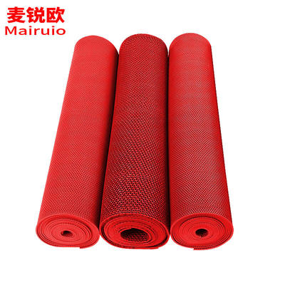 麦锐欧PVC镂空地垫塑胶防滑垫S型防水垫地毯加密5mm厚*1.2米宽*15