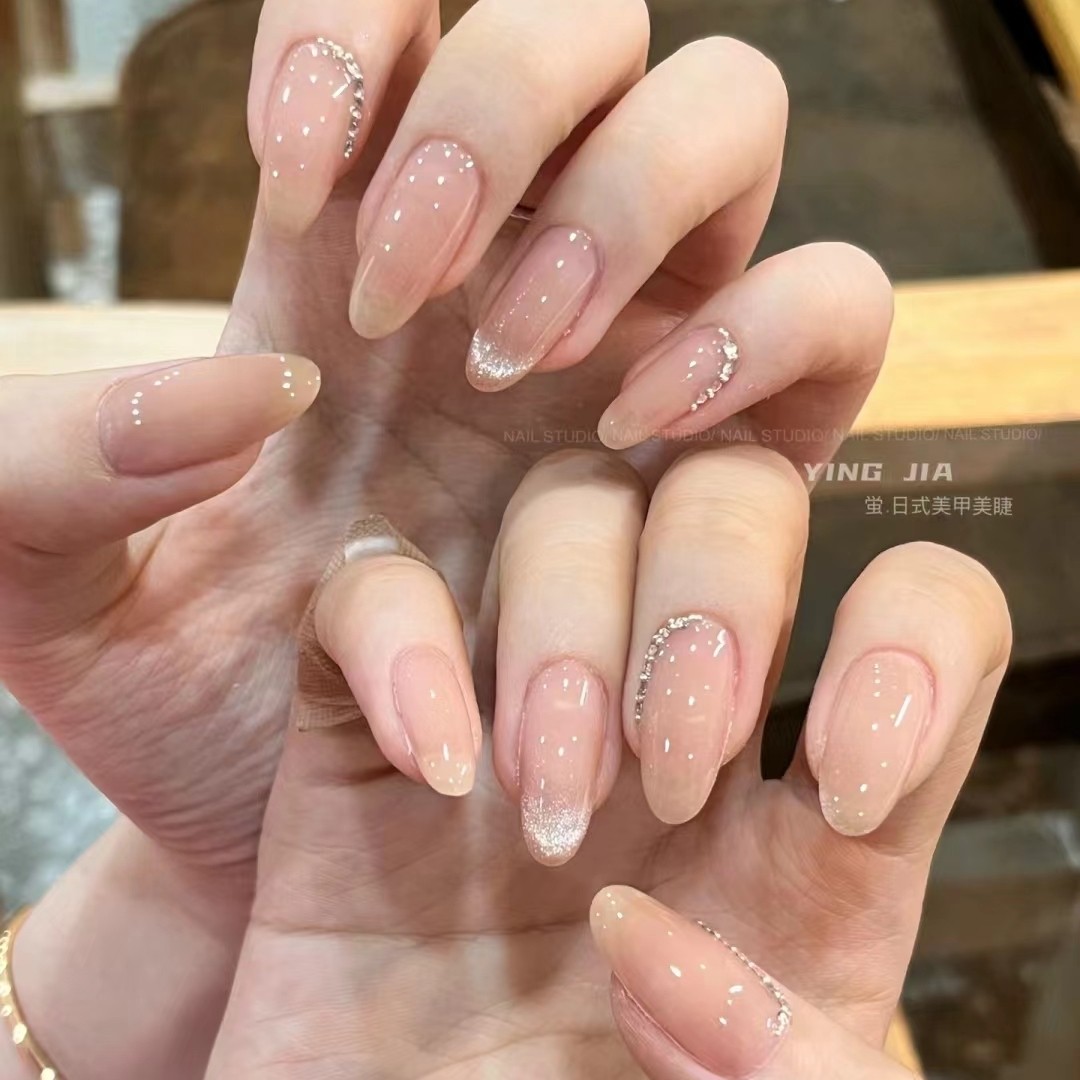 甄嬛同款裸色简约穿戴甲成品贴片17.8元