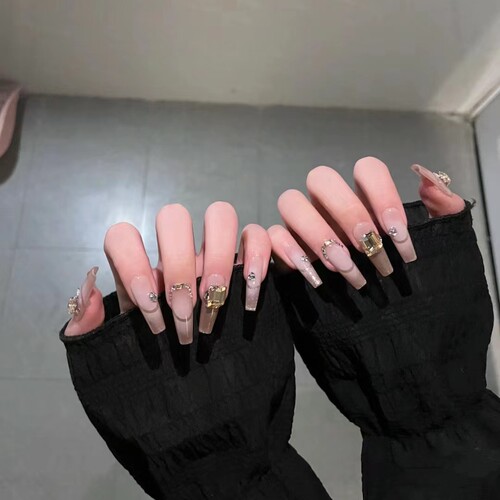 手工定制假指甲显白光疗贴片
