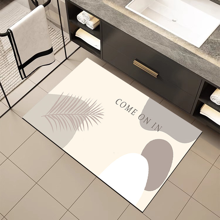 莫兰迪浴室柜洗手台地垫浴室门口防滑地毯厕所干湿分离硅藻泥吸水,居家布艺,家用脚垫,淘宝优惠券,粉丝福利购,淘宝优惠卷