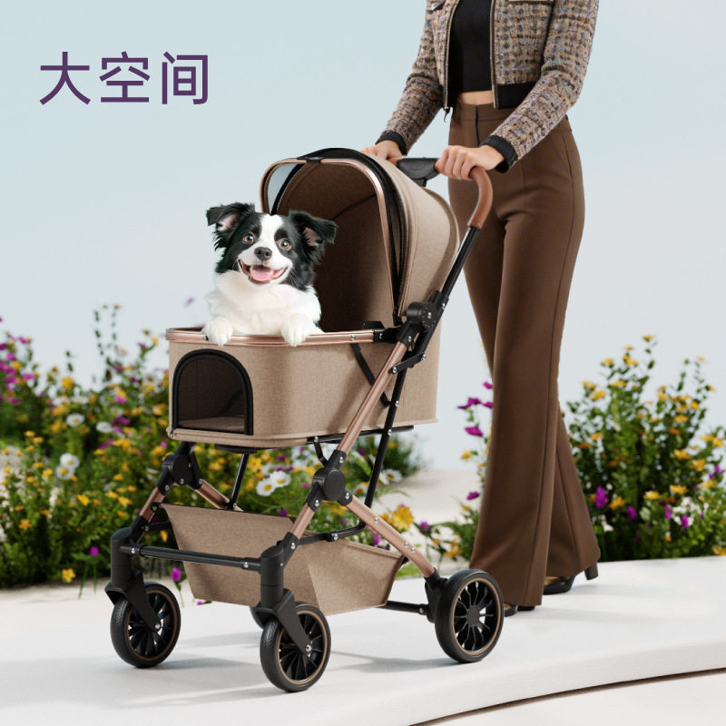 宠物推车便携可折叠中小型狗狗犬猫咪户外小拉车外出遛狗猫手推车