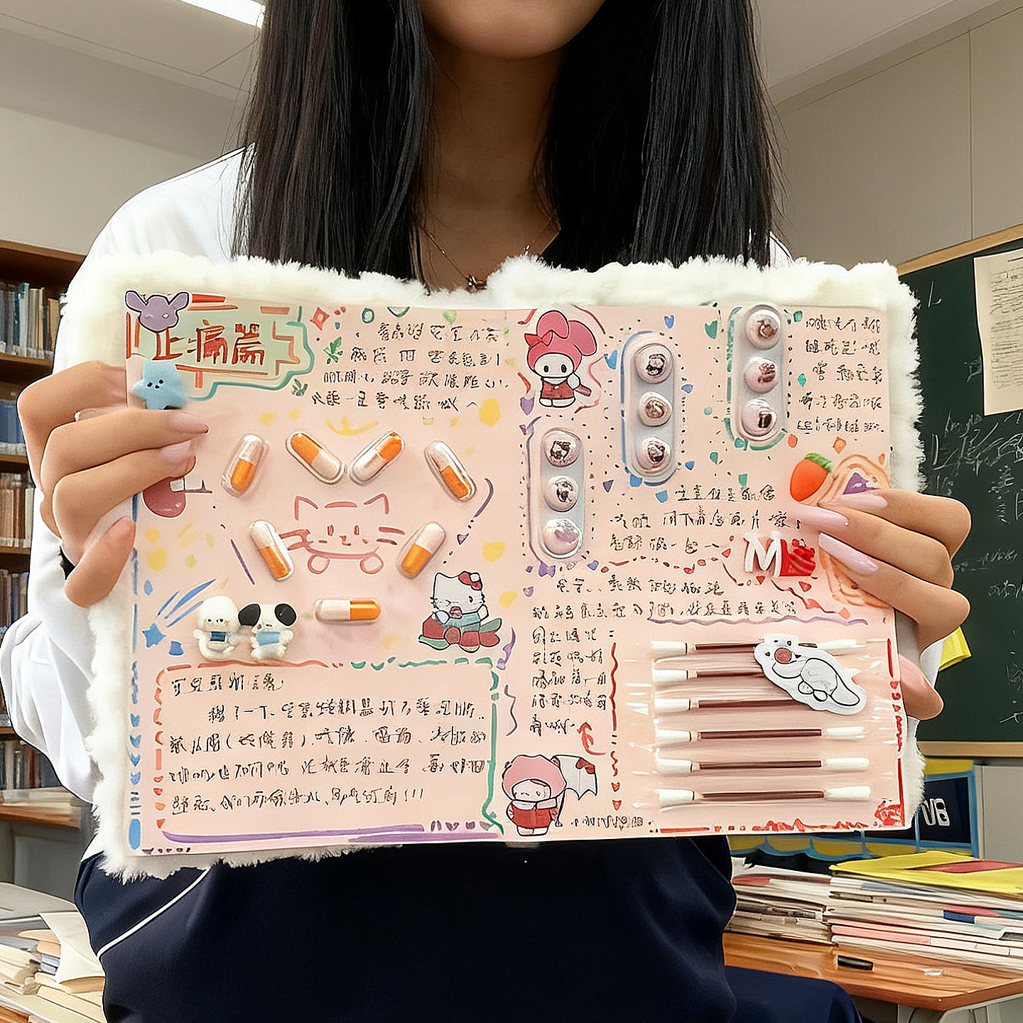 小药书diy材料包毛绒风琴本手工自制纪念册送闺蜜好朋友生日礼物