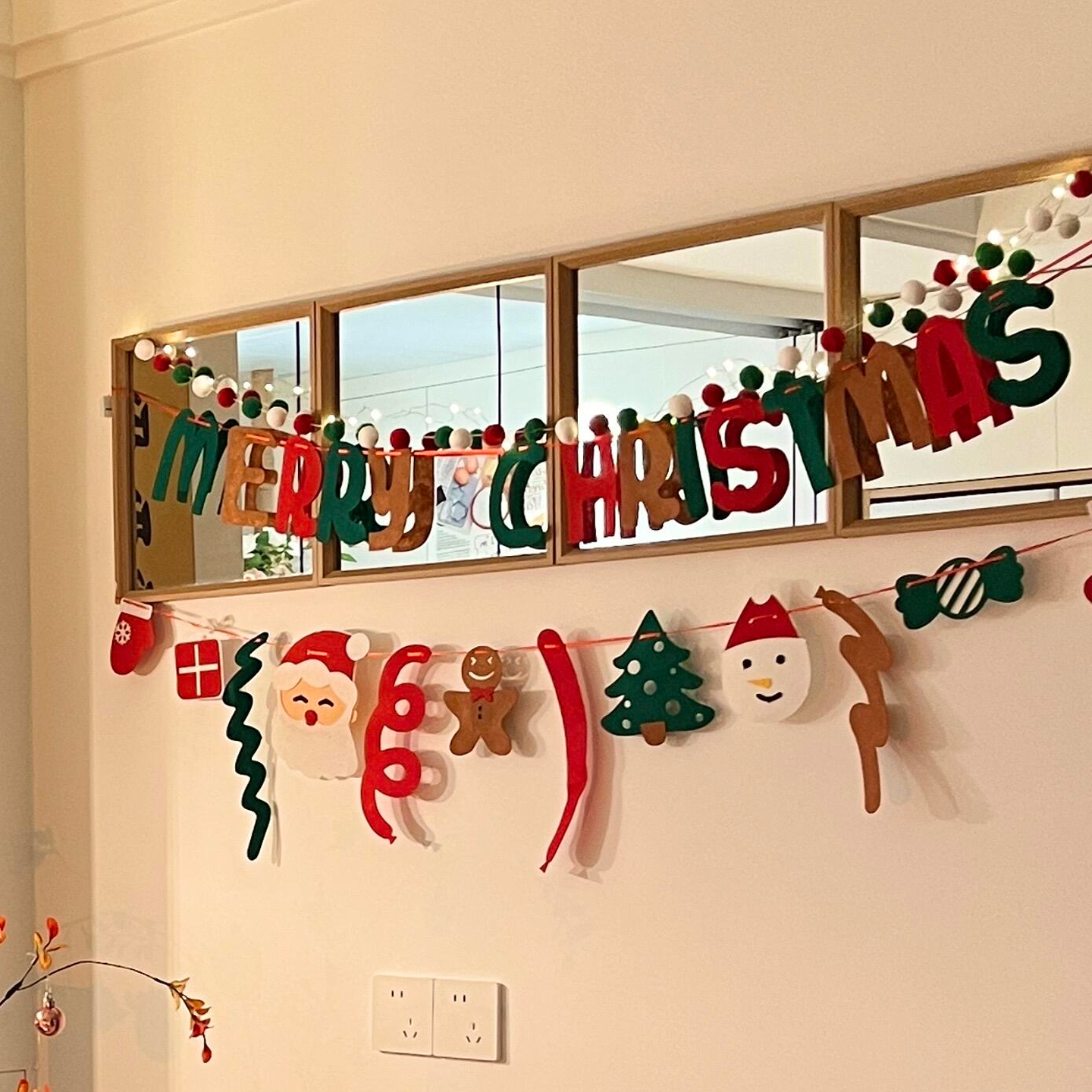 圣诞节装饰拉旗挂件家居氛围感场景布置店铺橱窗装扮餐厅拉花挂饰