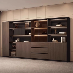 办公室文件柜木质资料柜收纳柜储物柜靠墙落地柜