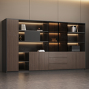 办公室文件柜木质资料柜背景储物柜子靠墙落地柜书柜带衣柜背景柜