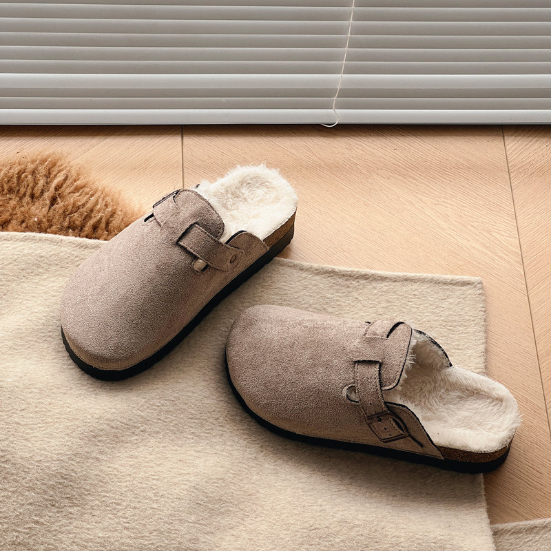 2026年秋冬季保暖棉鞋毛毛鞋勃肯鞋女加绒博肯包头毛茸茸棉拖鞋,女鞋,勃肯鞋/软木鞋,淘宝优惠券,粉丝福利购,淘宝优惠卷