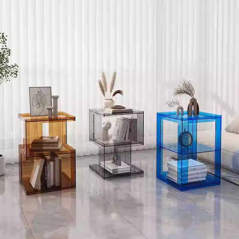 亚克力边几简约创意北欧角几现代透明收纳小桌子沙发柜艺术床边桌,住宅家具,角几/边几,淘宝优惠券,粉丝福利购,淘宝优惠卷