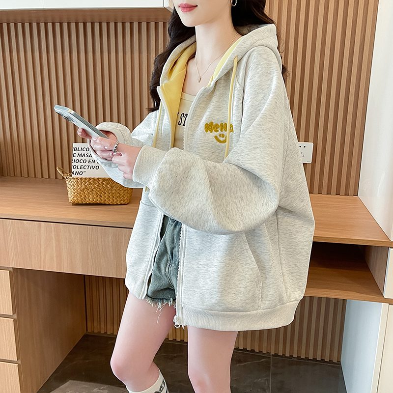 美式刺绣棒球服外套女春秋季少女卫衣2026新款初高中学生大童夹克