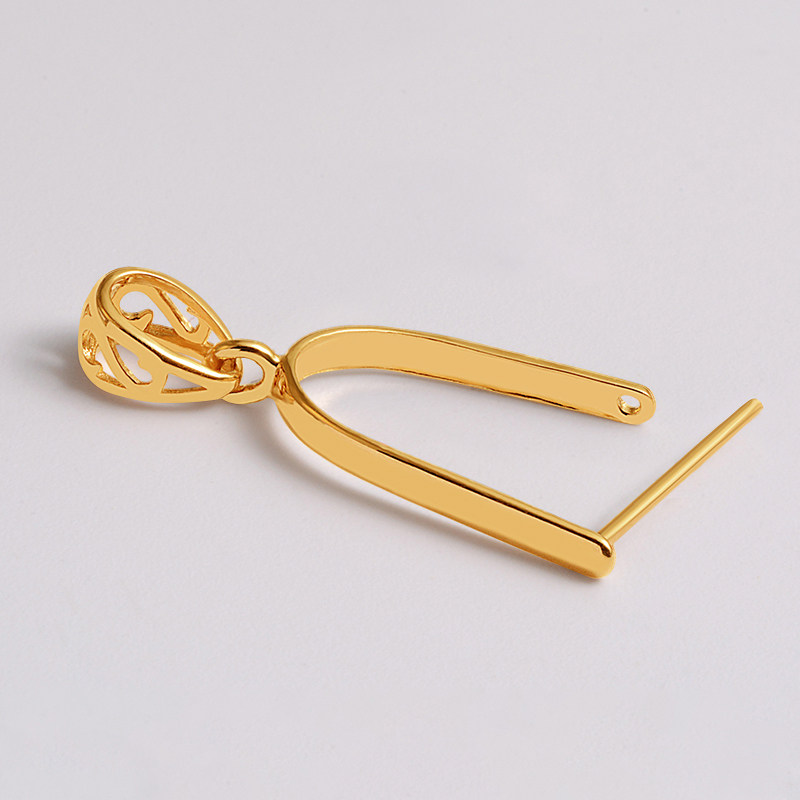 18k金卡扣吊坠扣头配件