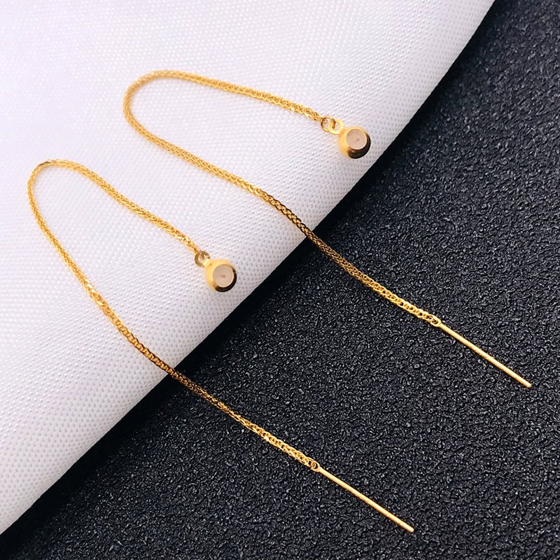 语瑶18K金万能肖邦耳线蜜蜡