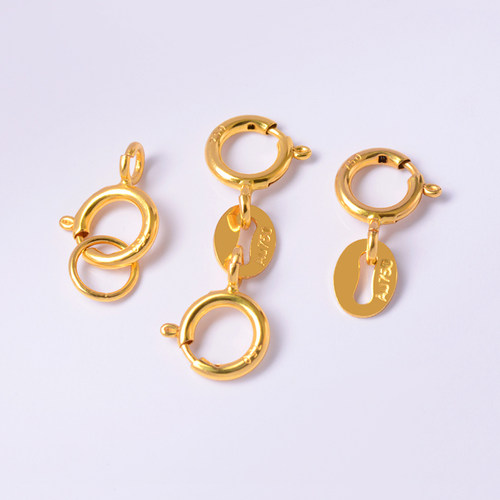 语瑶18k金弹簧扣项链连接扣