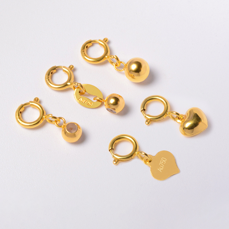 语瑶18k金弹簧扣链接扣