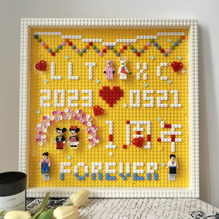 圣诞生日周年纪念diy手工礼物积木相框高级感闺蜜情侣送男生员工