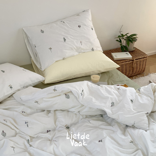 频繁热爱 【小苏珊】原创印花床上四件套纯棉全棉ins小清新