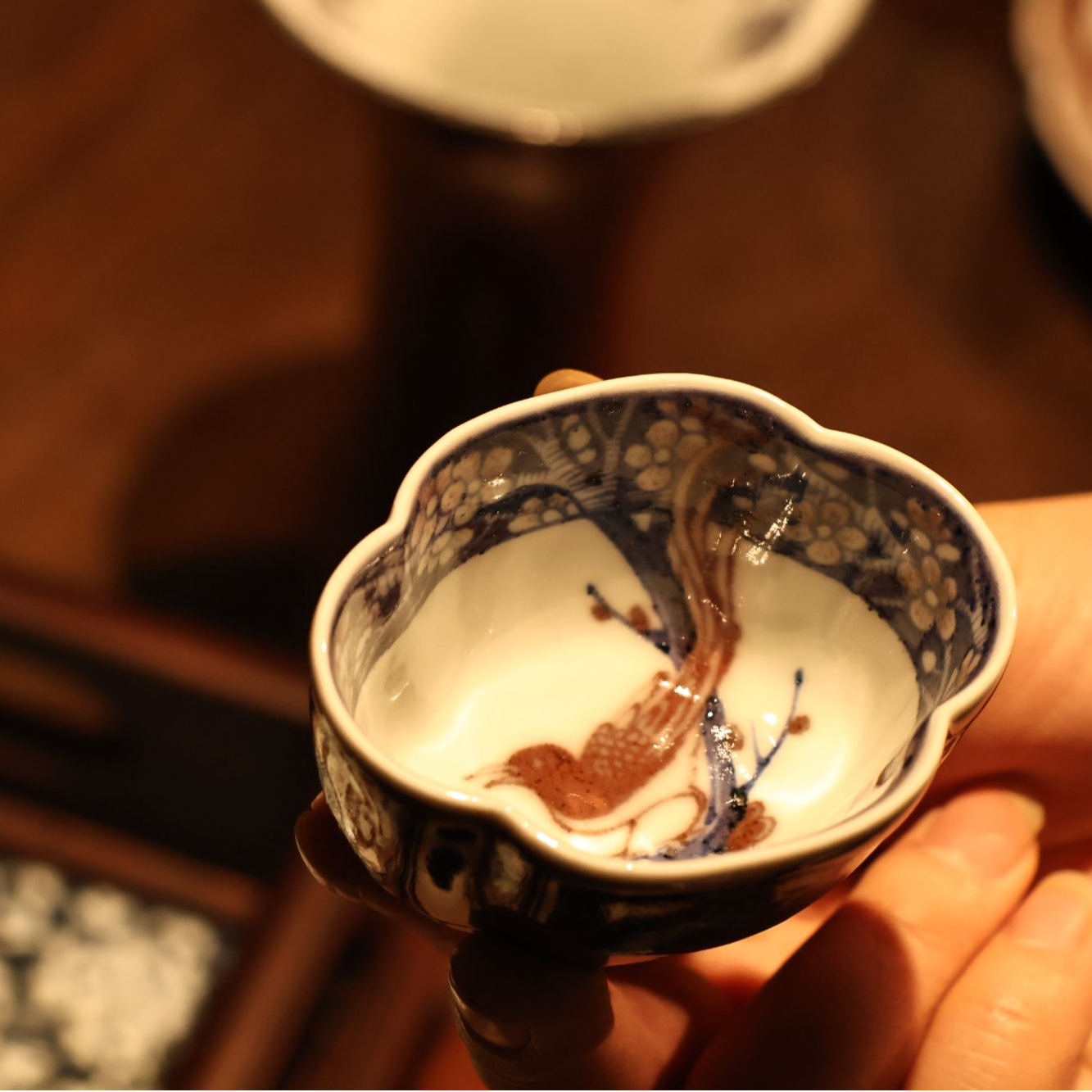 畅怀堂枣皮红喜上眉梢梅花海棠杯