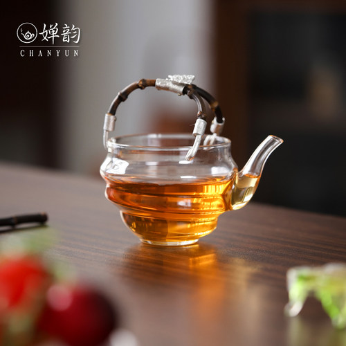 婵韵古篱茶具耐热玻璃蝴蝶公道杯