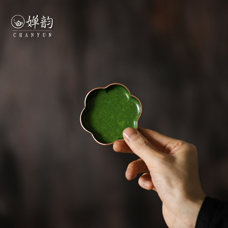 婵韵 紫铜孔雀绿花朵花瓣杯垫茶垫茶杯垫隔热垫复古家用茶具配件,餐饮具,茶道/零配,淘宝优惠券,粉丝福利购,淘宝优惠卷