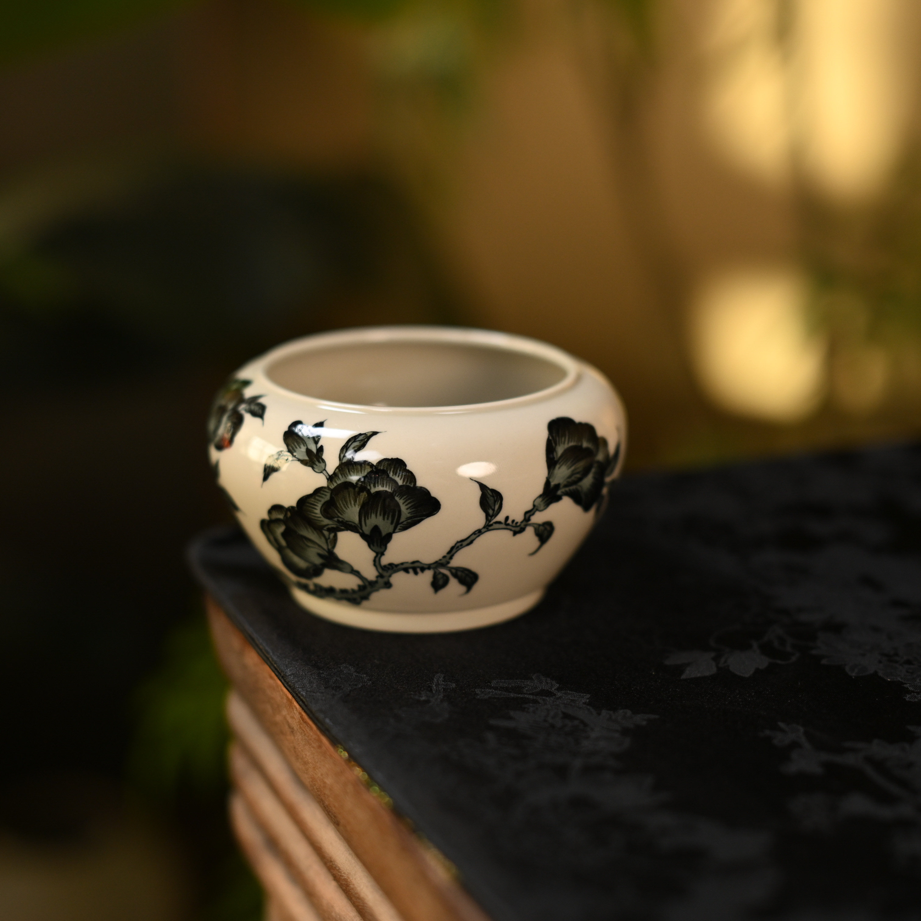 婵韵墨冉青花茶具石榴花水洗建水