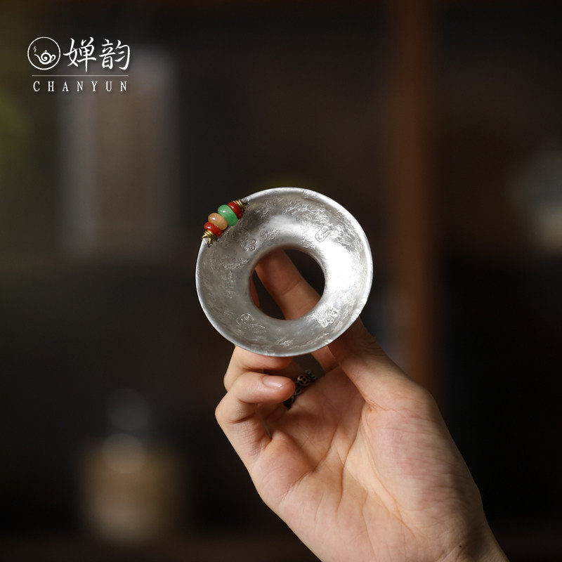 婵韵纯锡玛瑙珠投茶器入茶器
