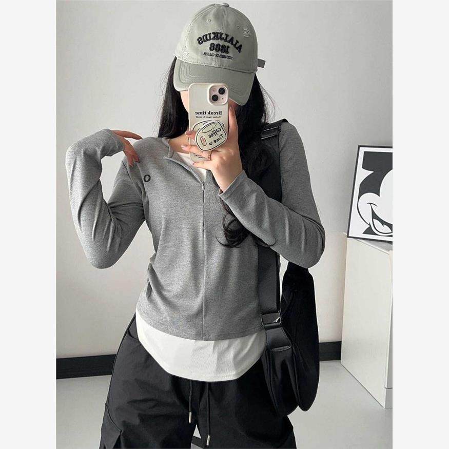 2025新款高品质素然O系列时尚潮流女秋冬假两件打底衫显瘦长袖T恤