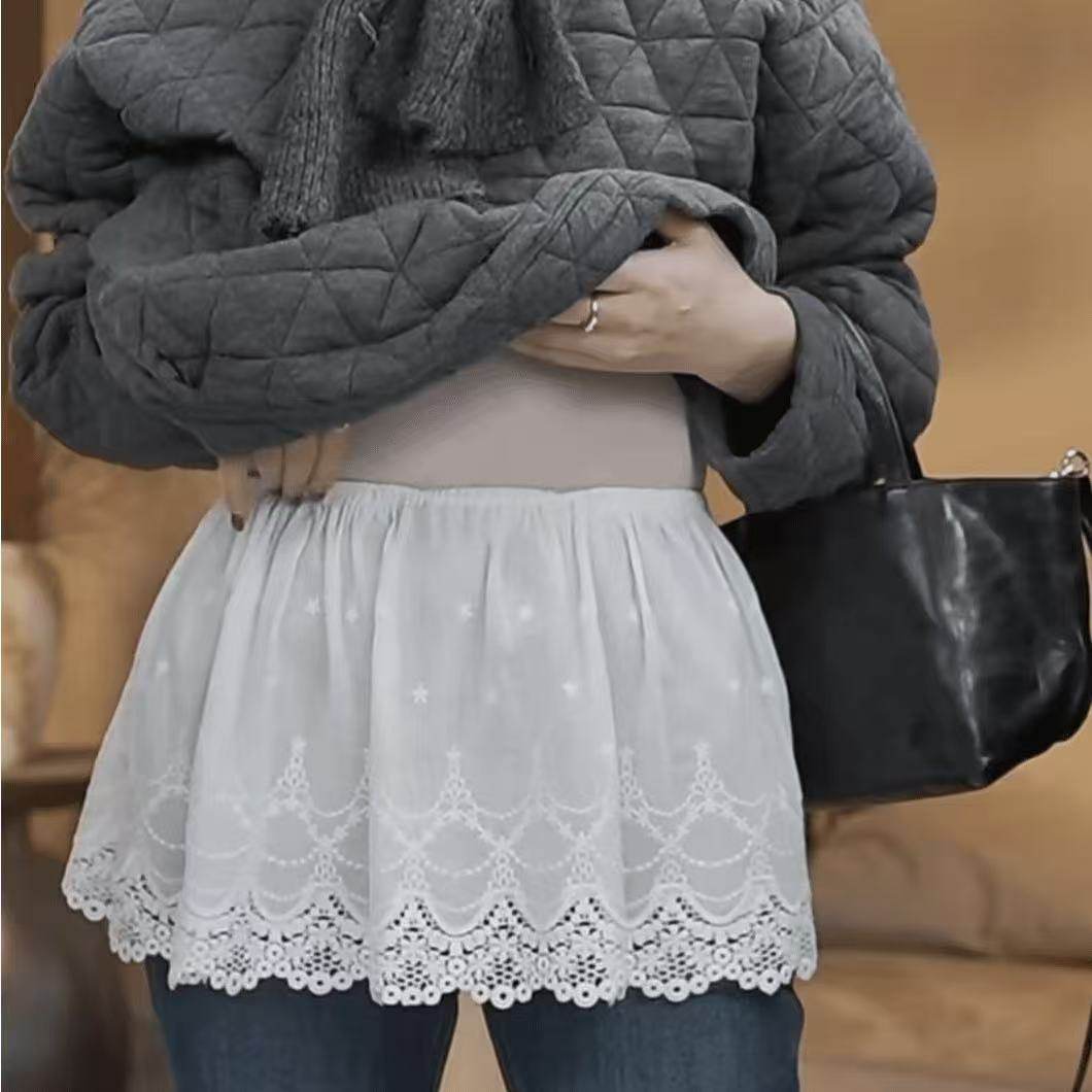 秋冬新款防走光叠穿短款蕾丝半身裙女打底短裙小屁帘叠穿神器