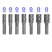 3.0 5.0 3.5 4.5 5.5mm车模手机眼镜批头 4.0 薄壁小套筒六角2.5