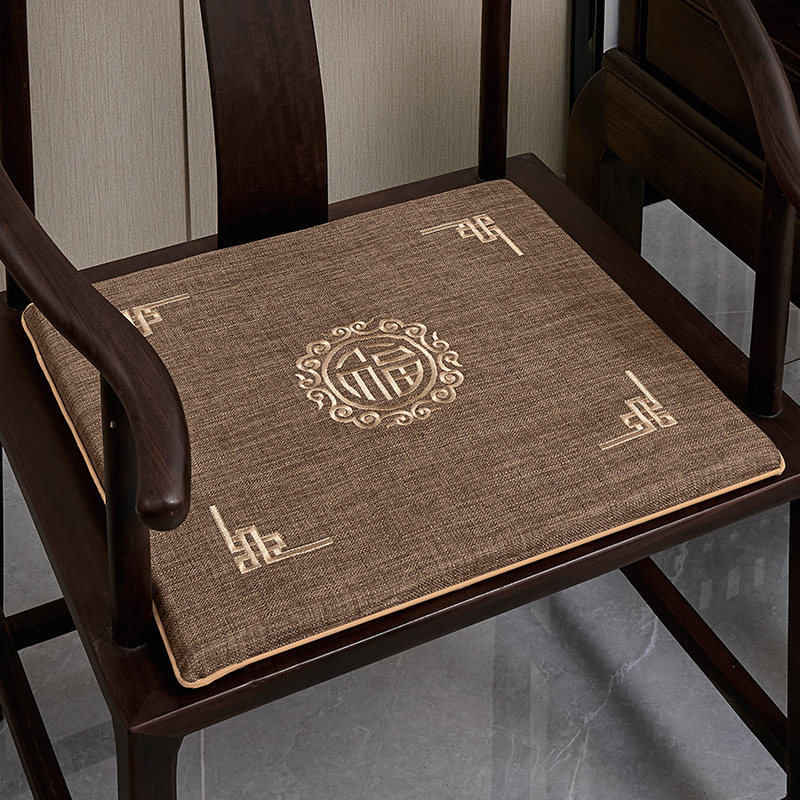 中式红木椅子坐垫防水四季通用实木家具茶椅垫子太师椅圈椅垫定制