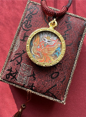 东北胡家随身圆形金牌小唐卡高档装饰品工艺品美女毛衣链吊坠项链