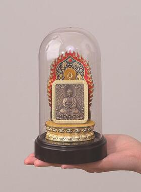 唐卡佛牌供奉架设计感八宝宝座珐琅彩绘款嘎乌盒坐台摆件高档精美