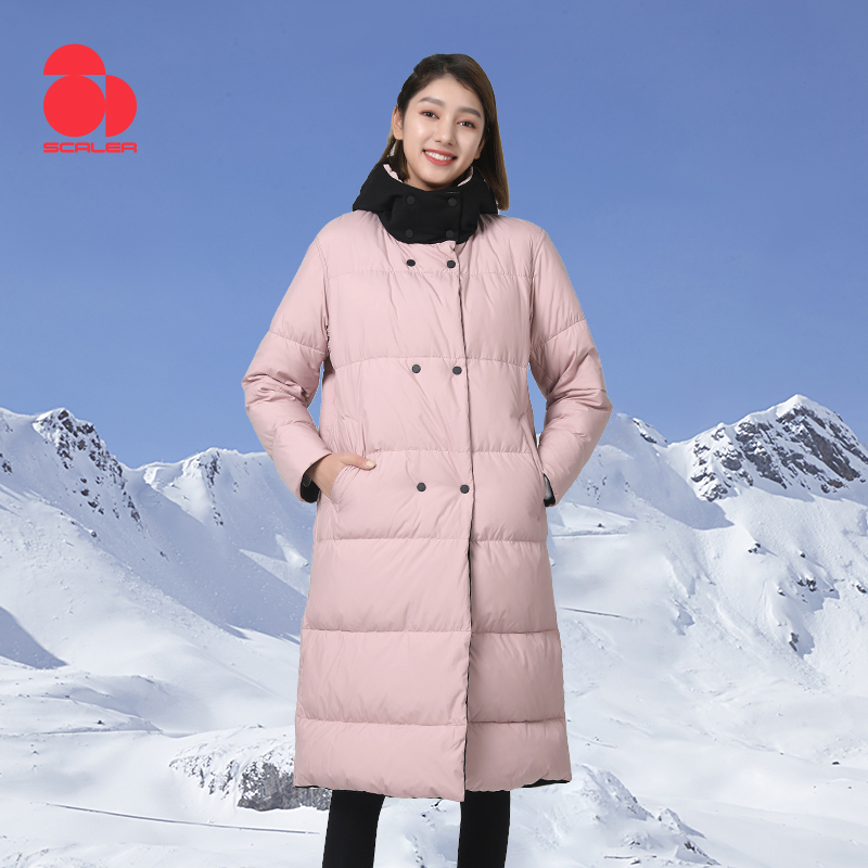 思凯乐户外秋冬女长款鹅绒羽绒服