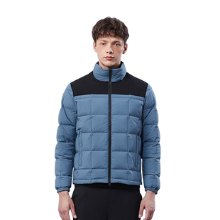 思凯乐户外鹅绒羽绒服男款冬季弹力拼色中厚保暖抗寒登山服外套