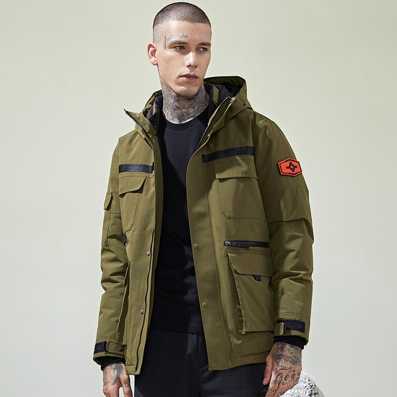 思凯乐户外鹅绒羽绒服男机能风