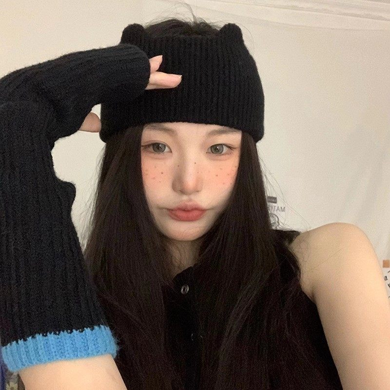 秋冬日常产后外出帽子女发