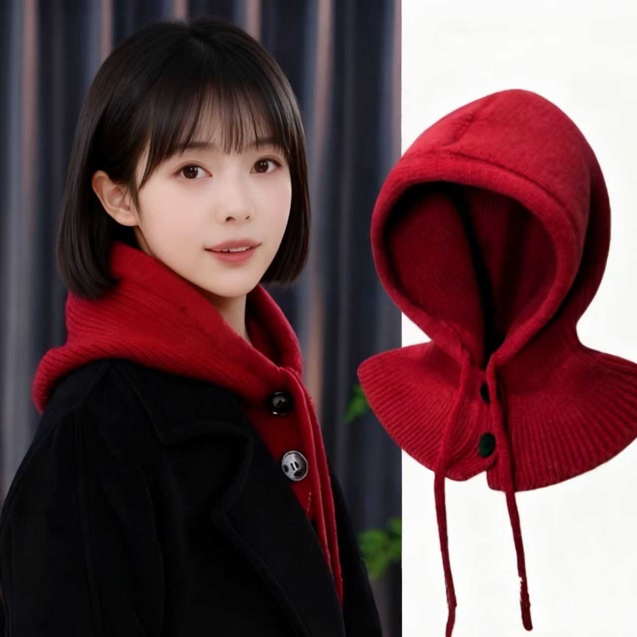 克拉法帽针织小众秋冬护耳保