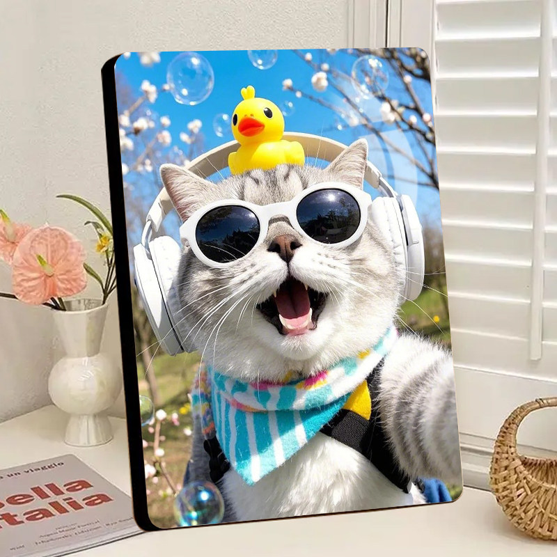 宠物肖像定制画像相框摆件猫咪狗狗装饰画可爱生日纪念礼物送摆台