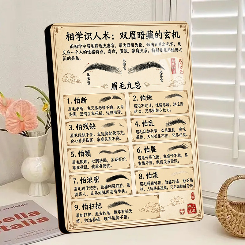 眉毛九忌内涵清晰相框摆件精品高颜值新款精致立体相框装饰画摆台