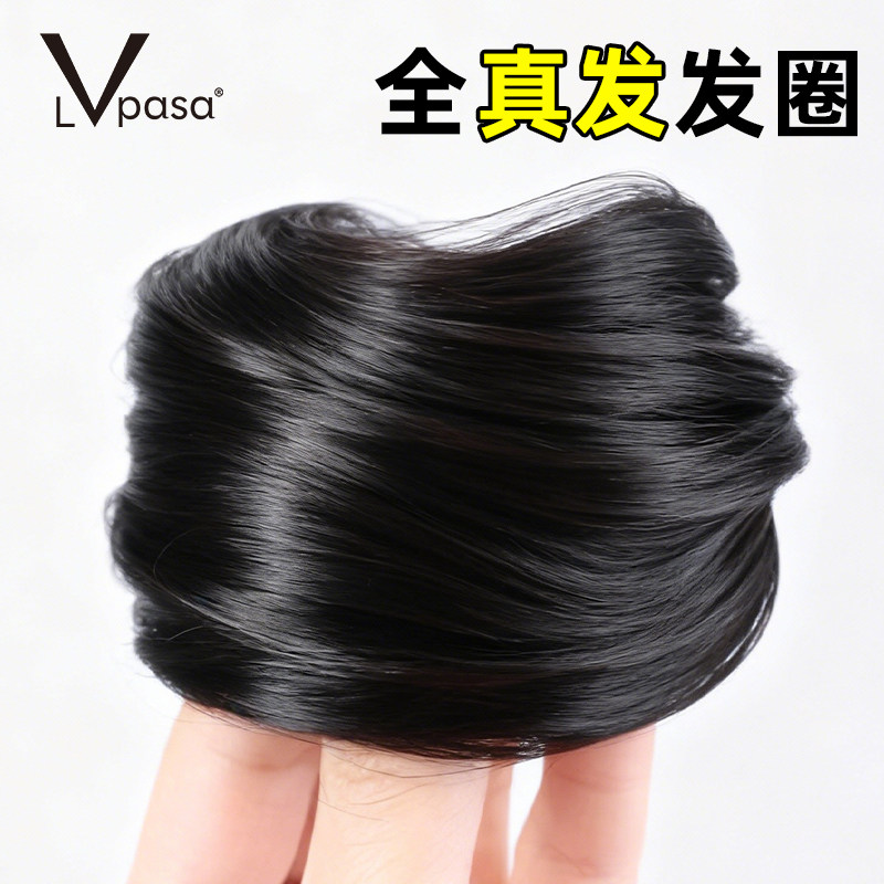 假发丸子自然蓬松气质假发圈盘发假发包旗袍发饰卷发造型逼真慵懒