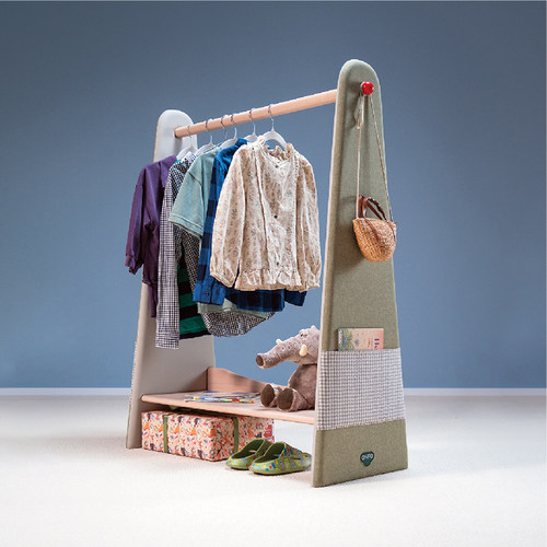 ONFO衣架收纳架分区收纳布艺软包