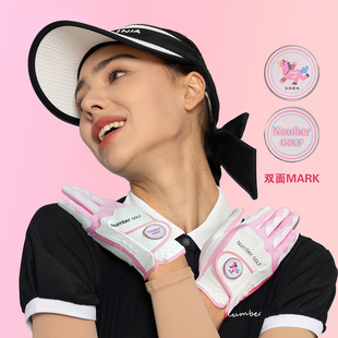 NUMBER高尔夫高尔夫手套防滑女士热销高端透气高尔夫球mark限定